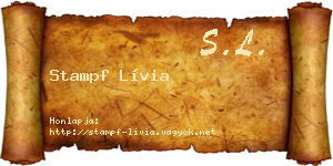 Stampf Lívia névjegykártya